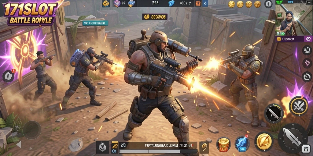 Gameplay intens dan aksi cepat di 171SLOT Battle Royale.