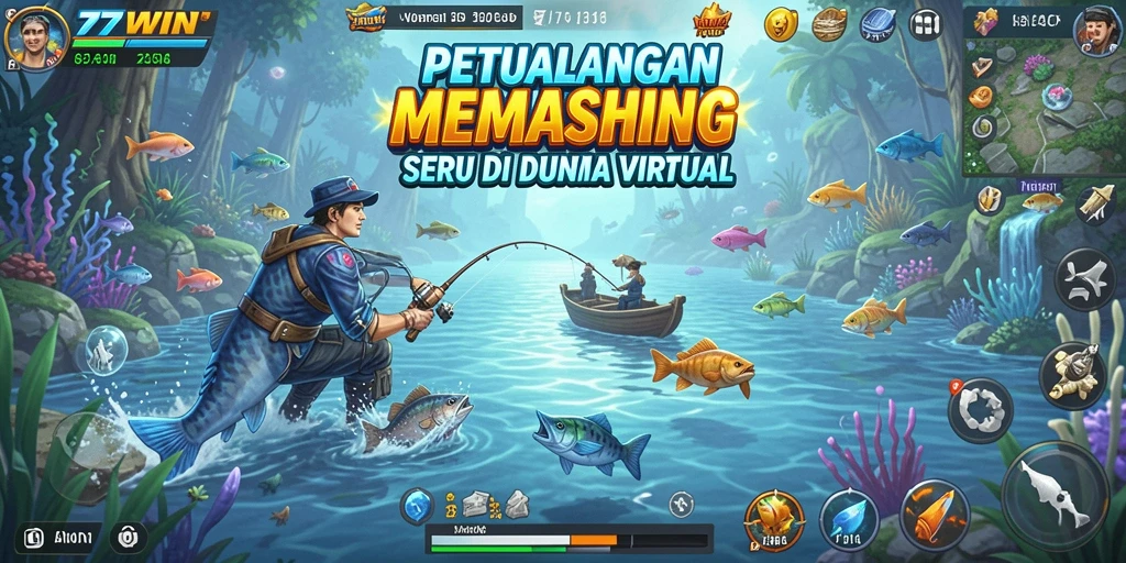 Gameplay seru di dunia memancing dengan banyak pilihan ikan.