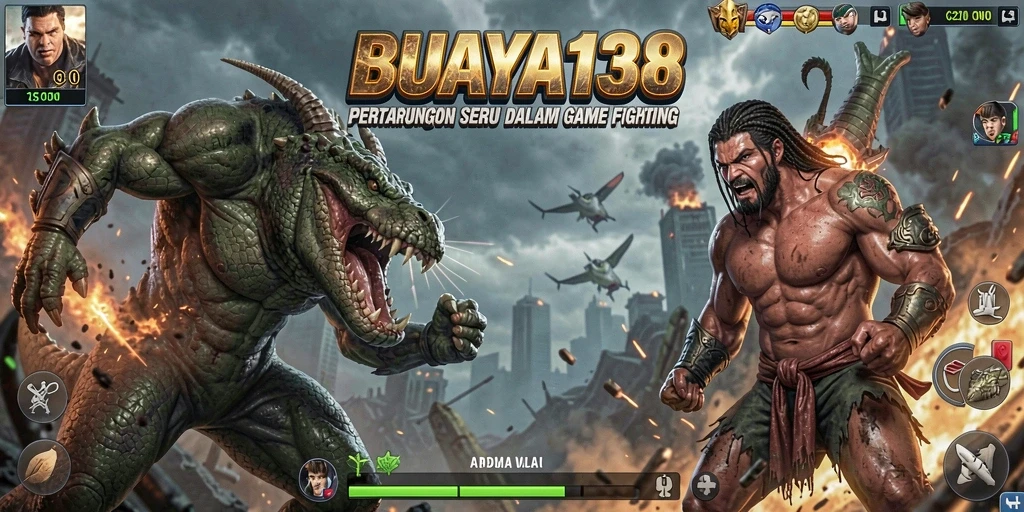 Gameplay seru pertarungan karakter di BUAYA138.