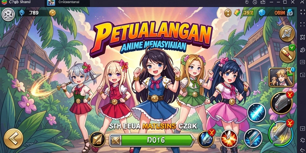 Screenshot gameplay C789 menampilkan pertarungan karakter anime yang epik.