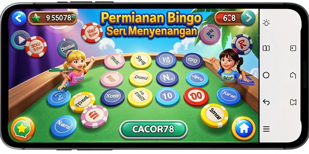 Tampilan gameplay seru dalam permainan Bingo CACOR78.