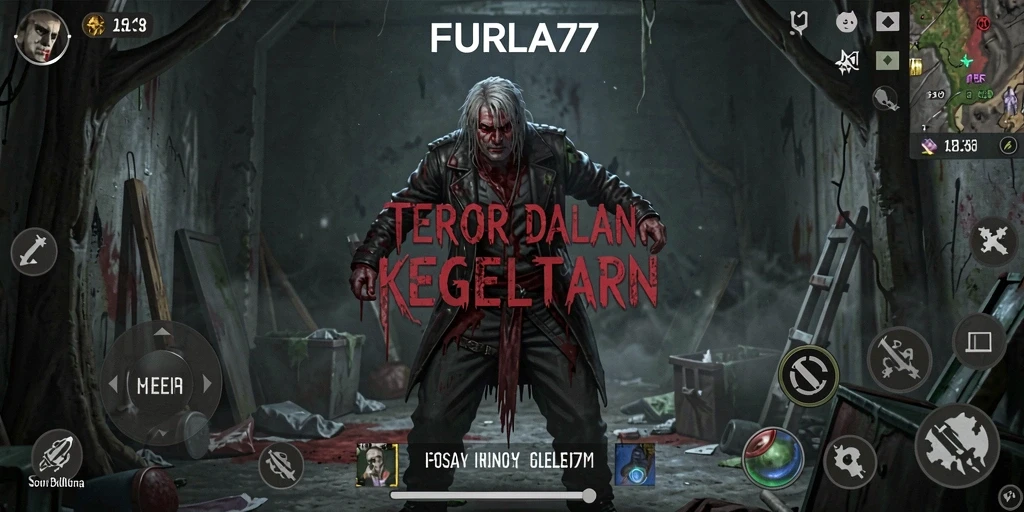 Tangkapan layar gameplay FURLA77 menampilkan suasana Horror yang mencekam.