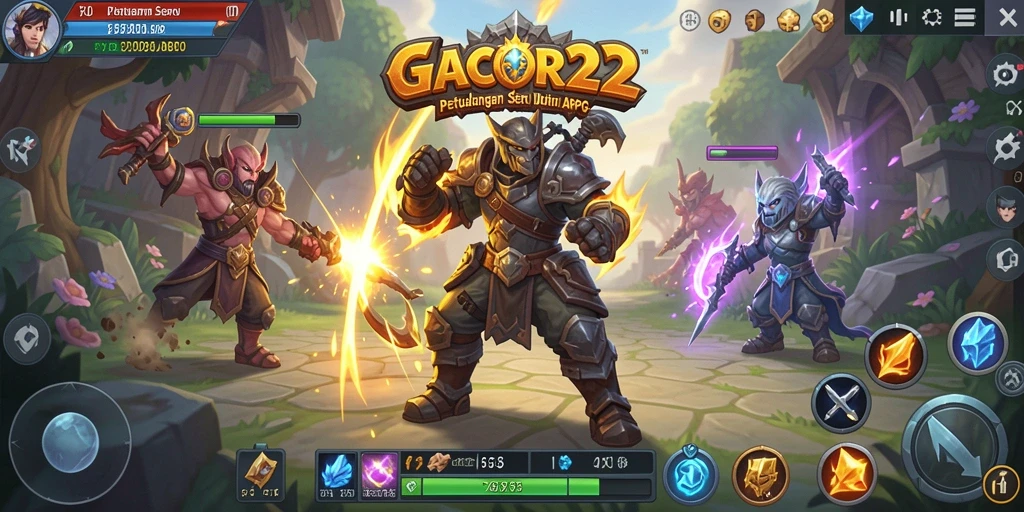 Screenshot menampilkan aksi seru gameplay ARPG GACOR22.