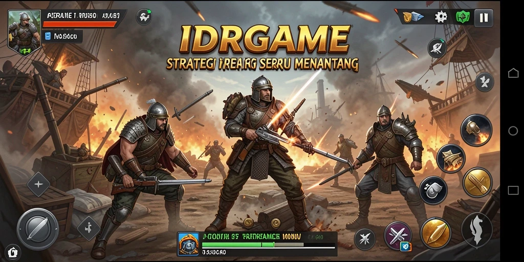 Screenshot gameplay menampilkan aksi strategis dalam <strong>IDRGAME</strong>.