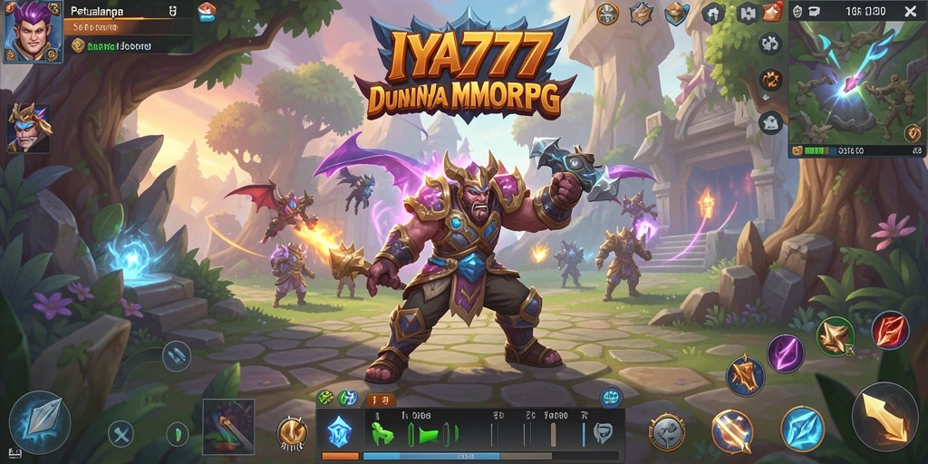 Tangkapan layar gameplay IYA777 menampilkan aksi seru dalam pertempuran MMORPG.