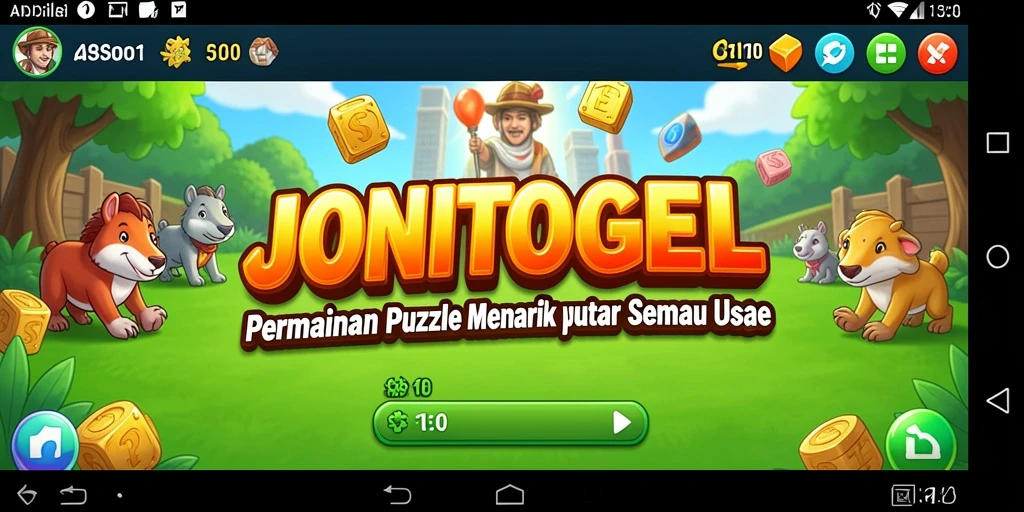 Tampilan menarik dari permainan puzzle JONITOGEL yang menantang.