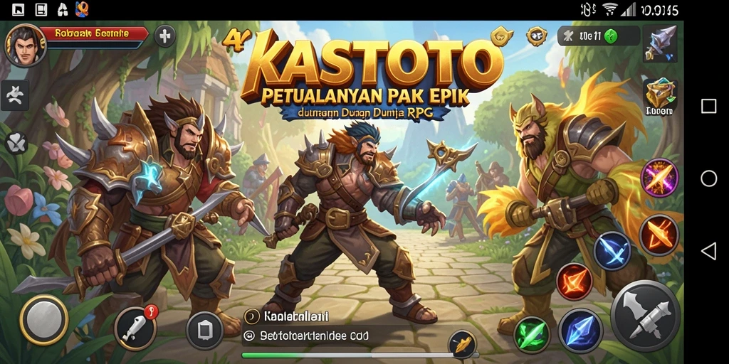 Tampilan gameplay KASTOTO yang menarik dalam dunia RPG.