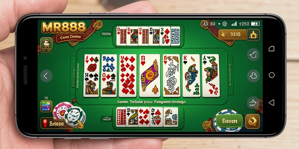 Tampilan gameplay seru di MR888 dengan domino klasik.