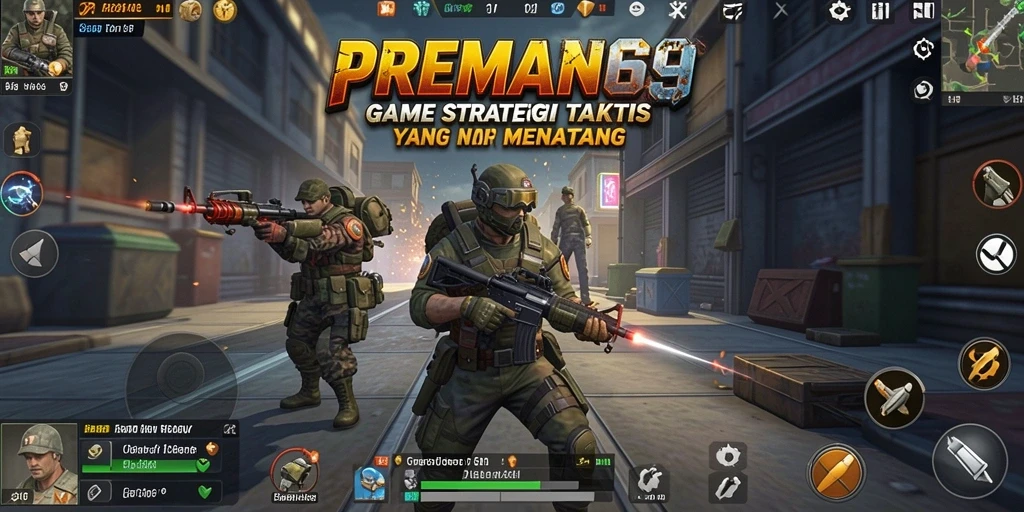 Screenshot PREMAN69 menampilkan situasi strategis yang menegangkan.