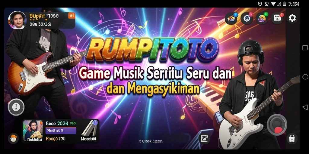Tampilan screenshot RUMPITOTO menampilkan gameplay musik yang seru dan interaktif.