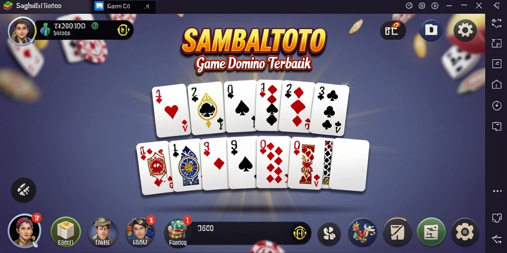 Tangkapan layar SAMBALTOTO menunjukkan gameplay seru dalam permainan Domino.