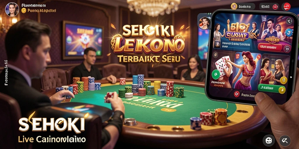 Screenshot gameplay Live Casino SEHOKI dengan dealer profesional dan pemain aktif.