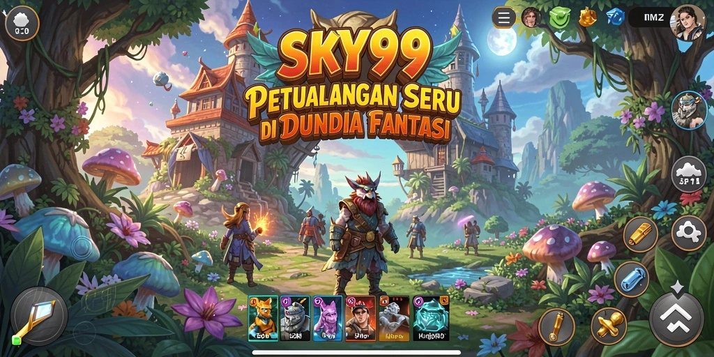 Tampilan gameplay SKY99 yang mendebarkan dan penuh warna.