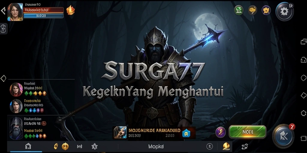 Screenshot gameplay SURGA77 yang menampilkan suasana Horror yang mencekam.