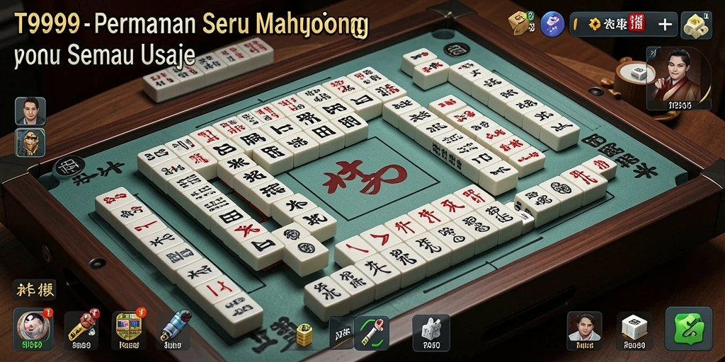 Tampilan menarik dari gameplay T9999 yang menampilkan Mahjong.