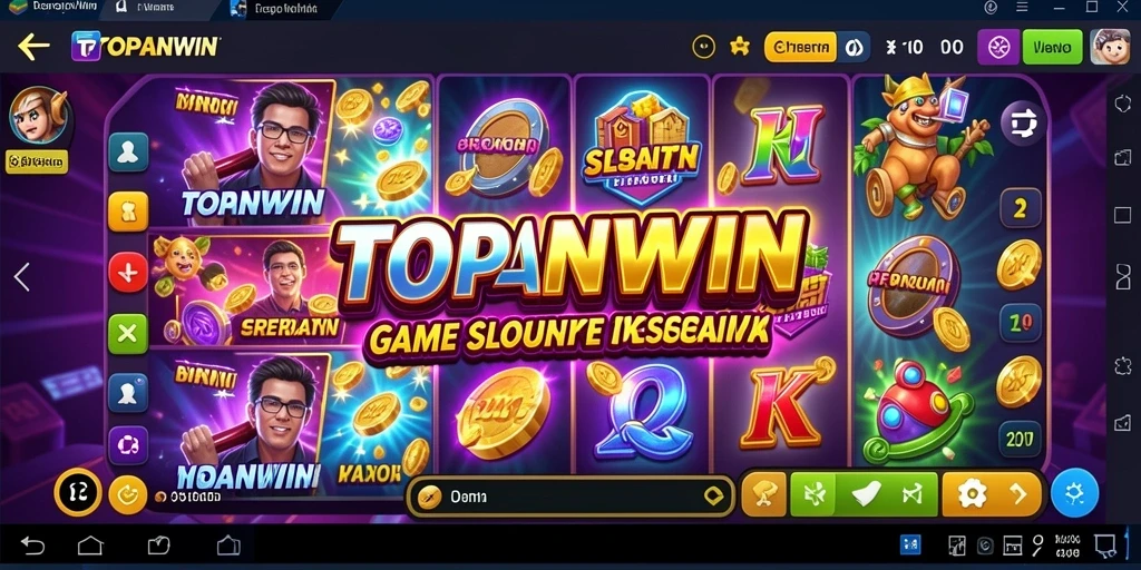 Tampilan gameplay menarik dari game Slot TOPANWIN yang penuh warna.