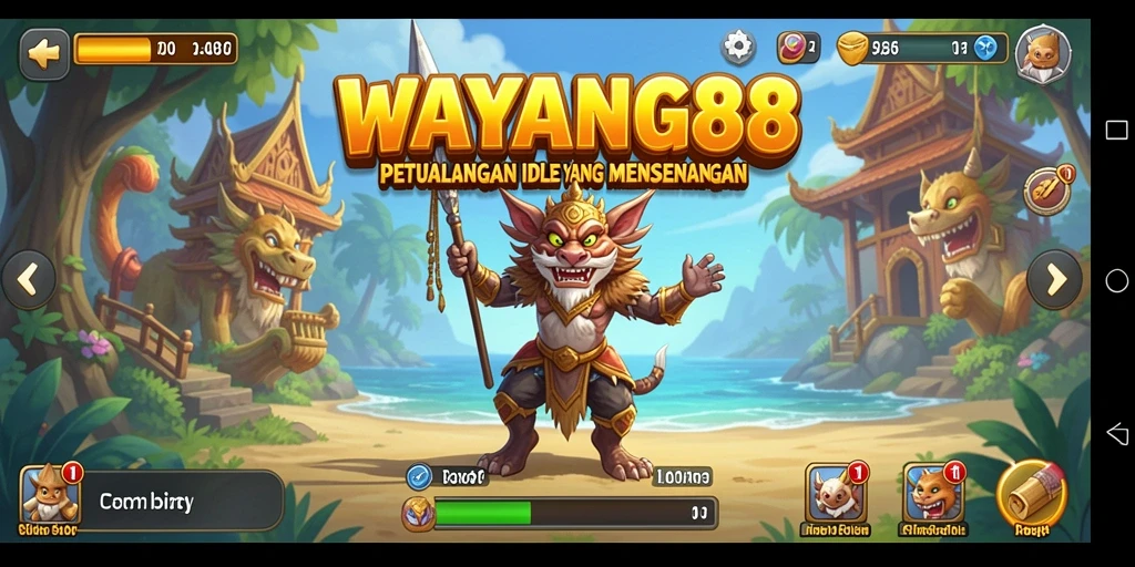 Tampilan gameplay <strong>WAYANG88</strong> yang menarik dengan karakter wayang beraksi.
